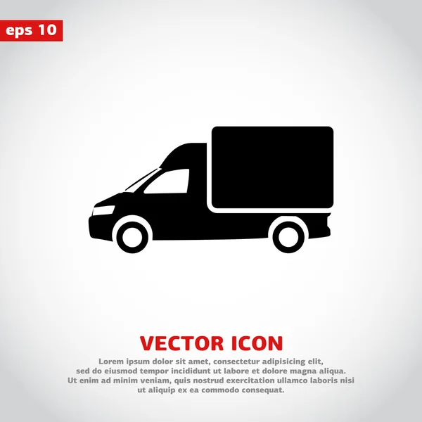 Teherautó lapos ikon — Stock Vector