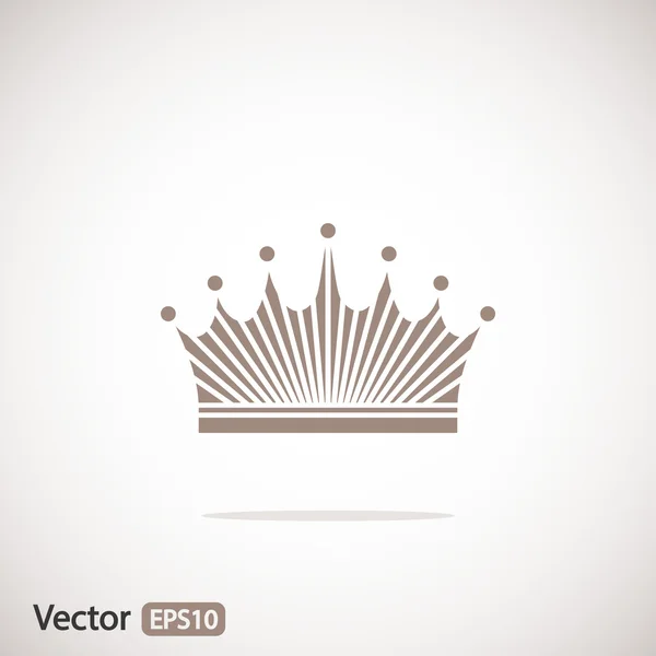 Icono de corona, estilo de diseño plano — Vector de stock