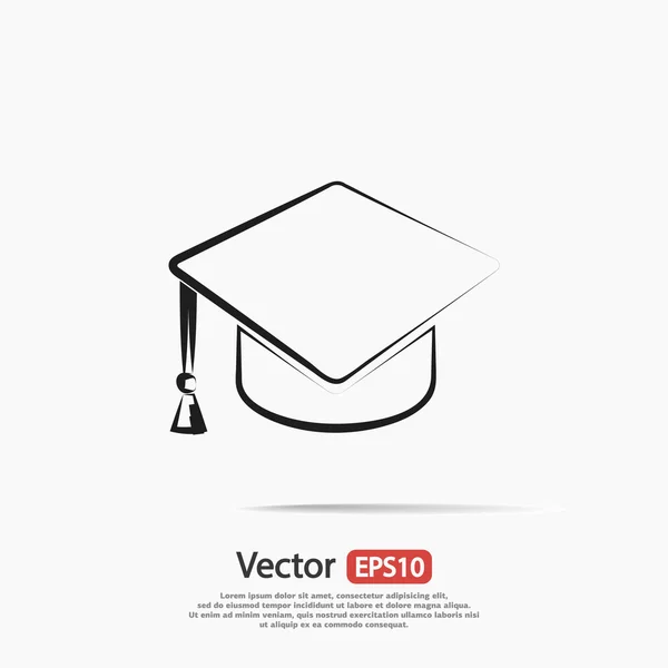 Icono de la tapa de graduación — Vector de stock