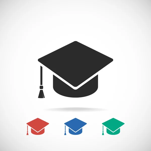 Graduatie cap pictogram — Stockvector