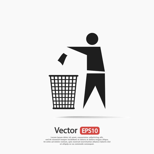 Trash bin icon — Stock Vector