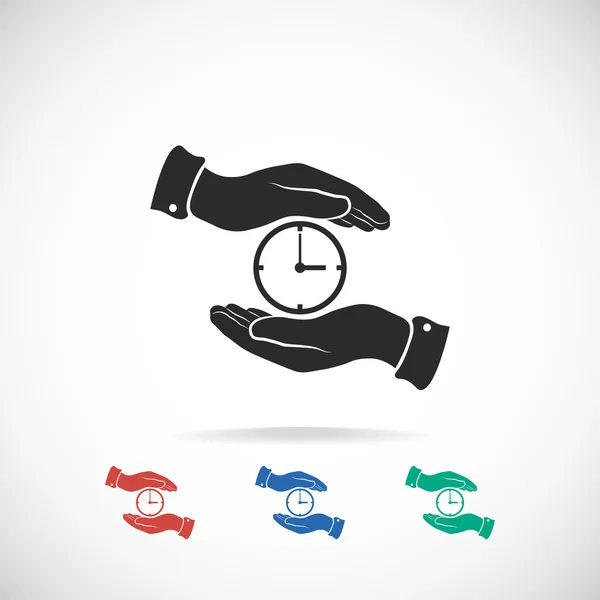 Reloj icono de diseño — Vector de stock