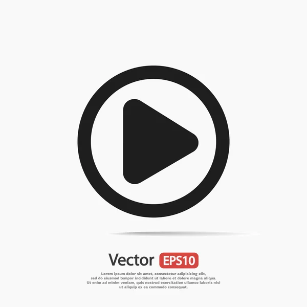 Botón de reproducción icono web — Vector de stock