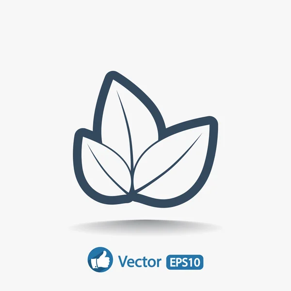 Icono hojas de árbol — Vector de stock