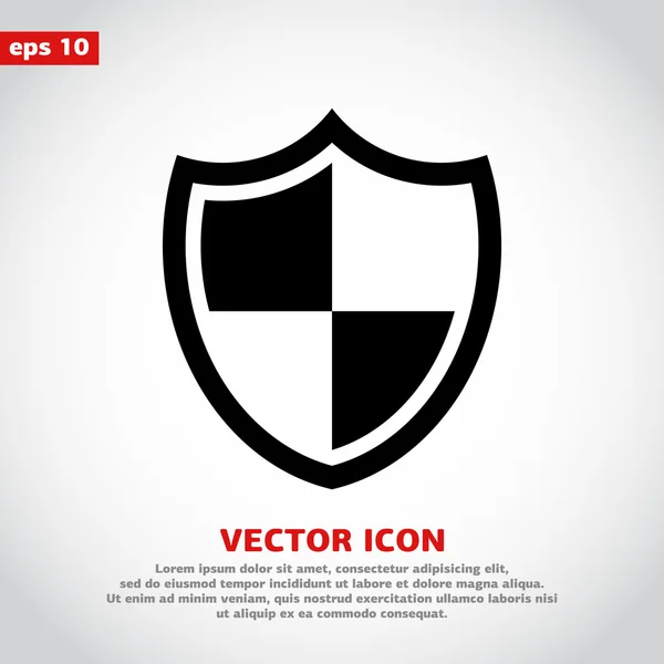 Icona scudo, Stile design piatto — Vettoriale Stock
