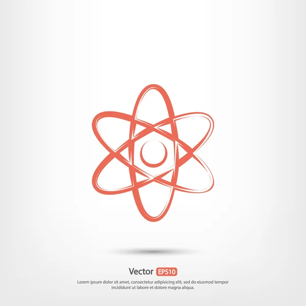 Atom icon. flat design — Stock Vector