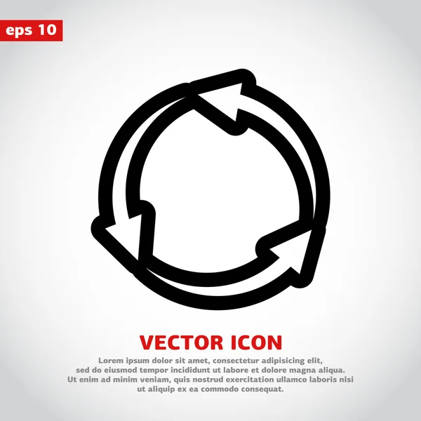 Kerek nyíl ikon — Stock Vector