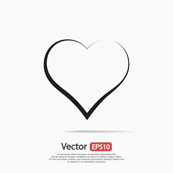 Плоский дизайн Heart Icon — стоковый вектор