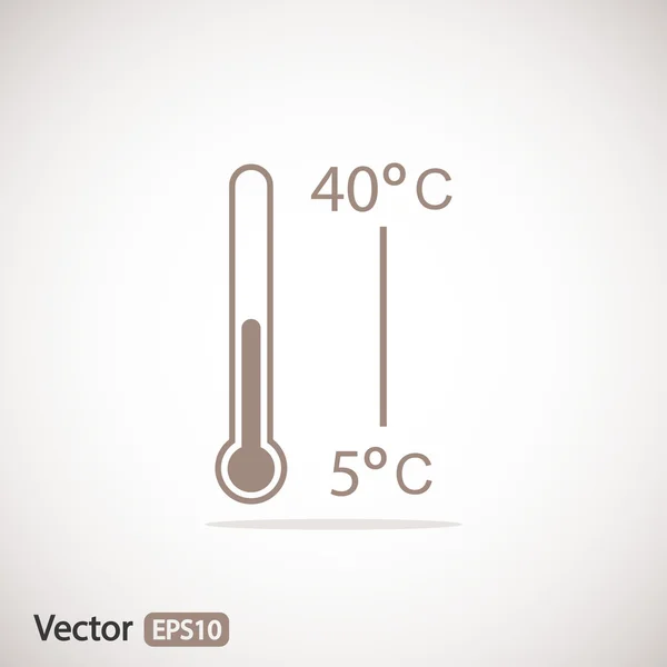 Diseño del icono del termómetro — Vector de stock