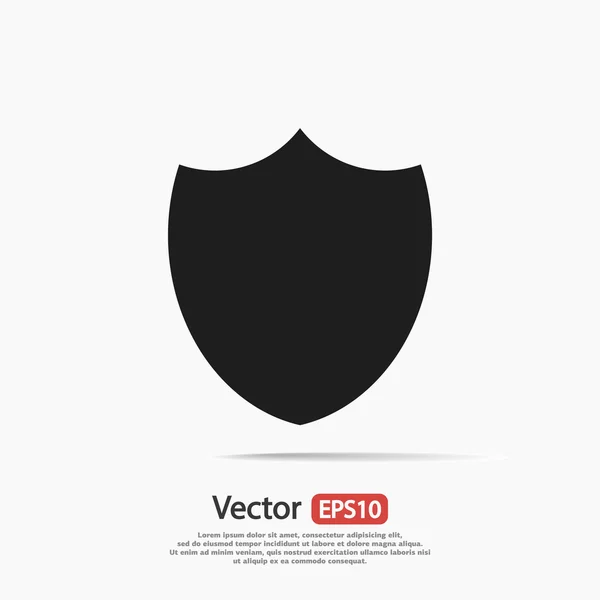 Ikona štítu, plochý design styl — Stockový vektor