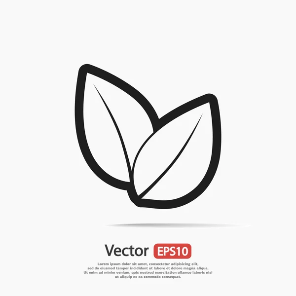 Icono hojas de árbol — Vector de stock