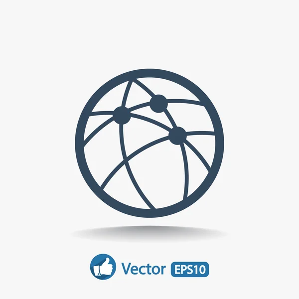 全球技术或社交网络图标 — Stock vektor