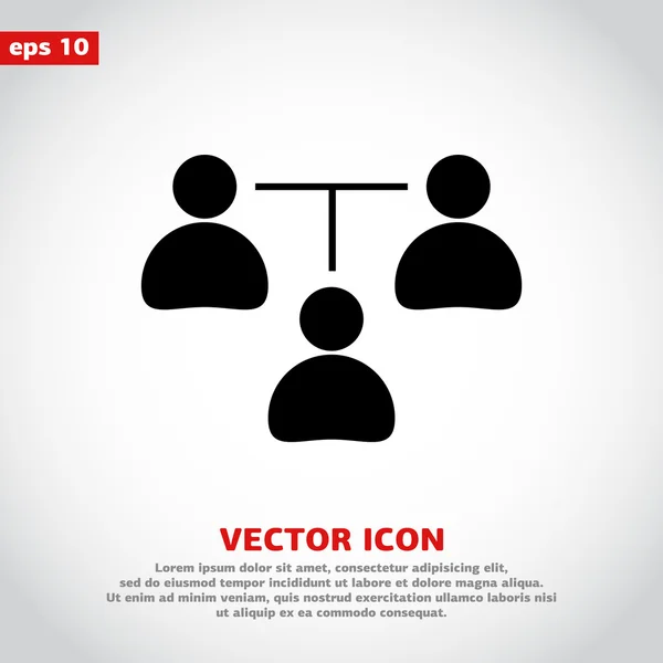 Icono de conexión, diseño plano — Archivo Imágenes Vectoriales