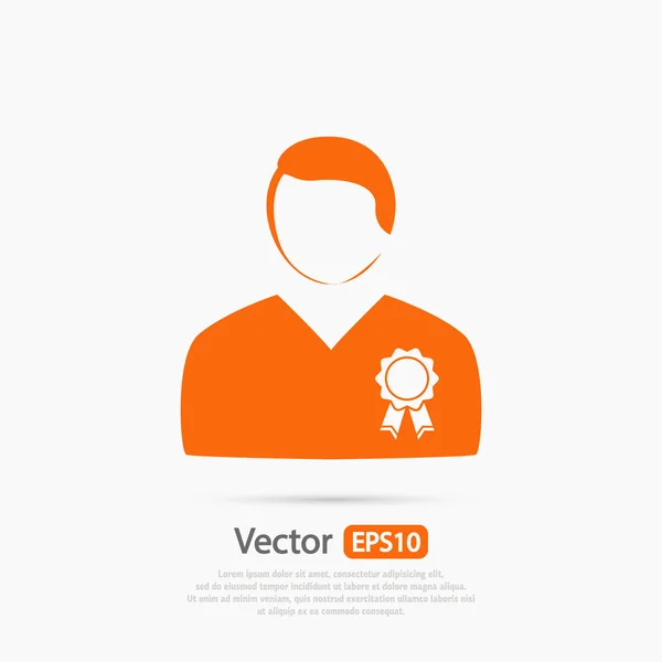 VIP ikon, lapos kivitel — Stock Vector