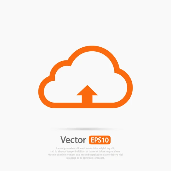 Cloud nahrát ikonu — Stockový vektor