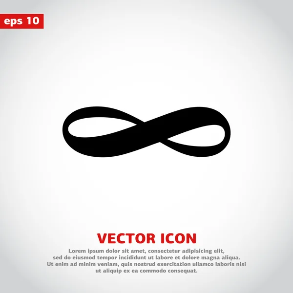 Korlátlan szimbólum ikon — Stock Vector