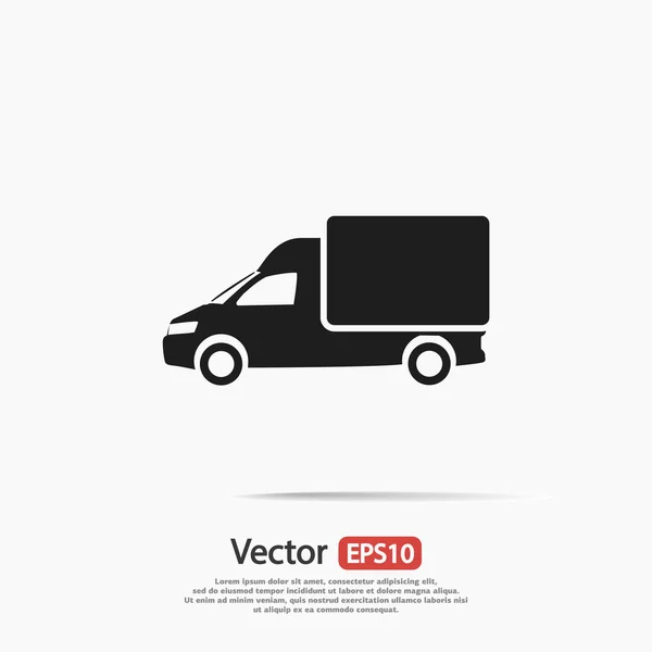 Ciężarówka płaska ikona — Wektor stockowy