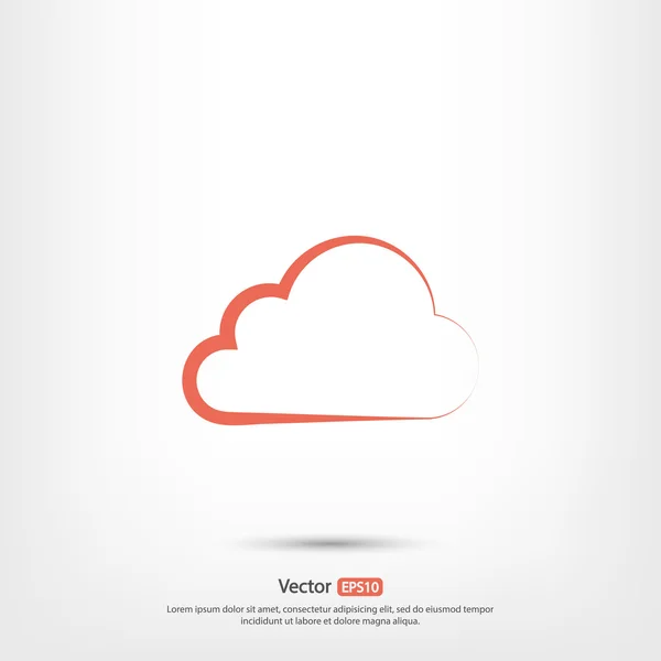 Nube Icono de diseño — Vector de stock