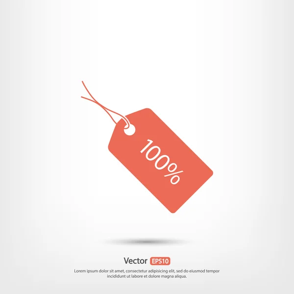 100 procent labelpictogram — Stockvector