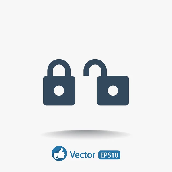 Icono de bloqueo, estilo de diseño plano — Vector de stock