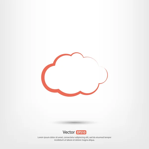 Nube Icono de diseño — Vector de stock