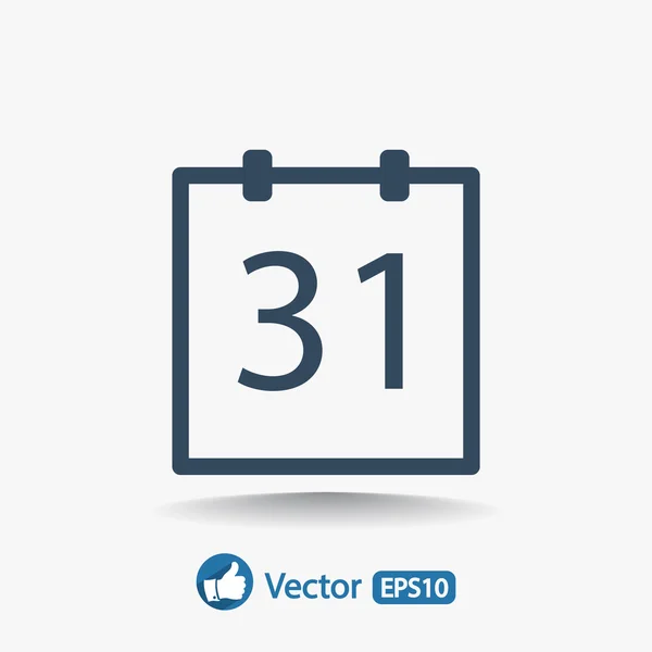 Ikona kalendáře, plochý design styl — Stockový vektor