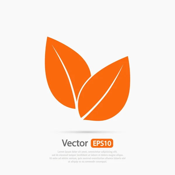 Icono hojas de árbol — Vector de stock