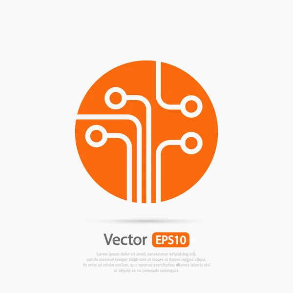 Printplaat, technologie pictogram — Stockvector