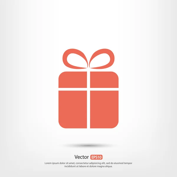 Icono de caja de regalo — Vector de stock