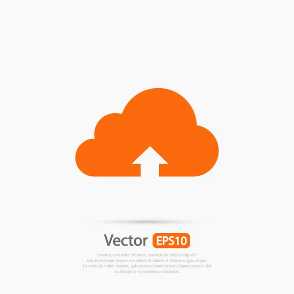 Cloud-Upload-Symbol — Stockvektor