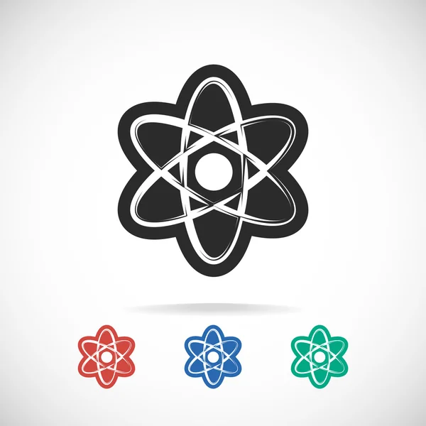 Atom icon. flat design — Stock Vector