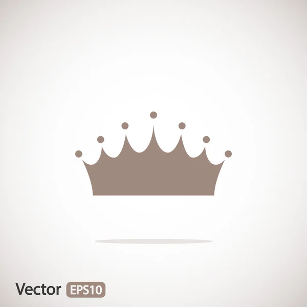 Icône couronne, style design plat — Image vectorielle
