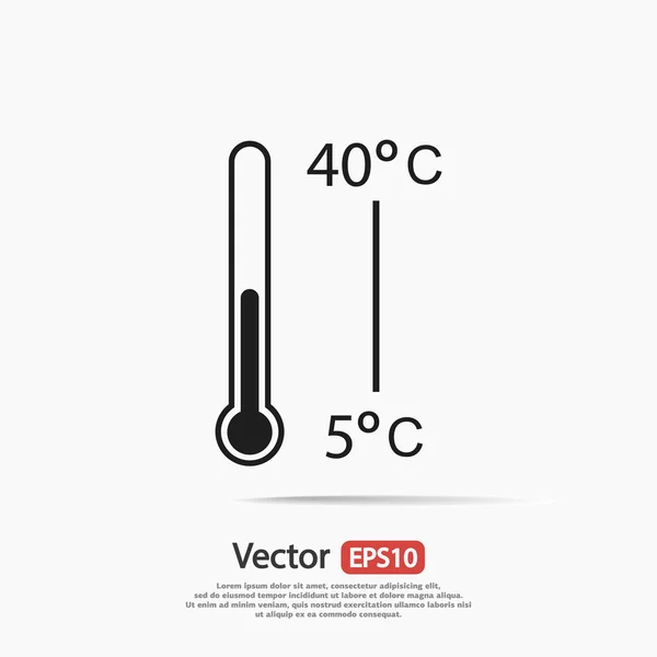 Conception d'icône de thermomètre — Image vectorielle