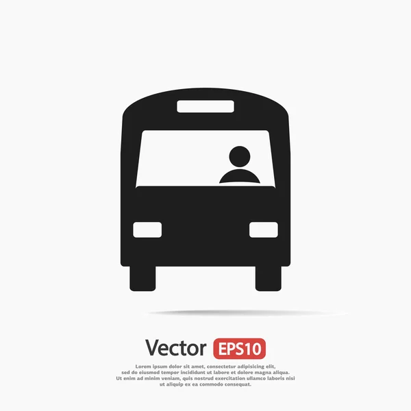 Desain ikon bus - Stok Vektor