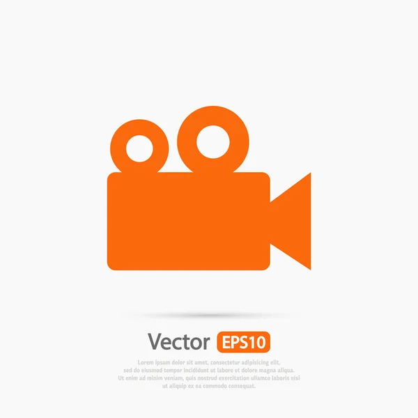 Ícone de câmera de vídeo — Vetor de Stock