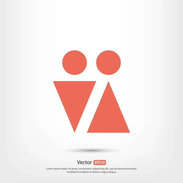 Icône des symboles masculin et féminin — Image vectorielle