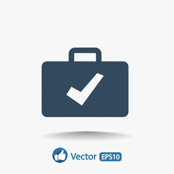 Briefcase icon design — Stock Vector