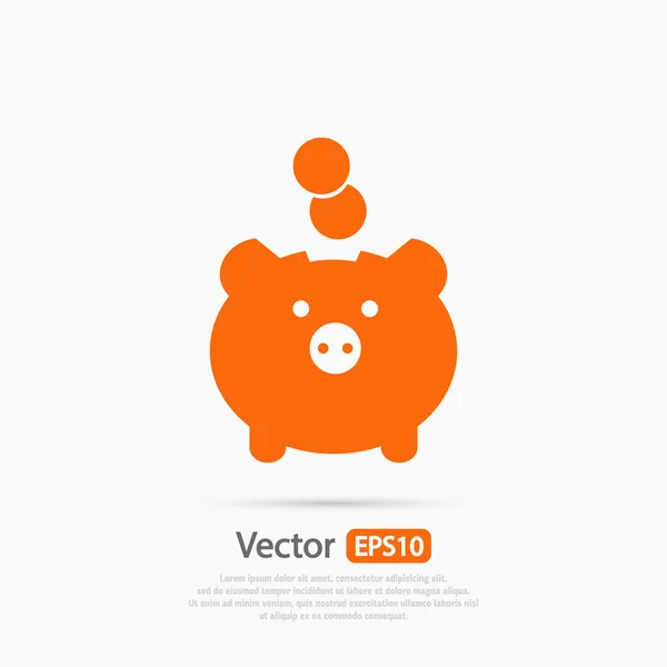 Moneybox pictogram ontwerp — Stockvector