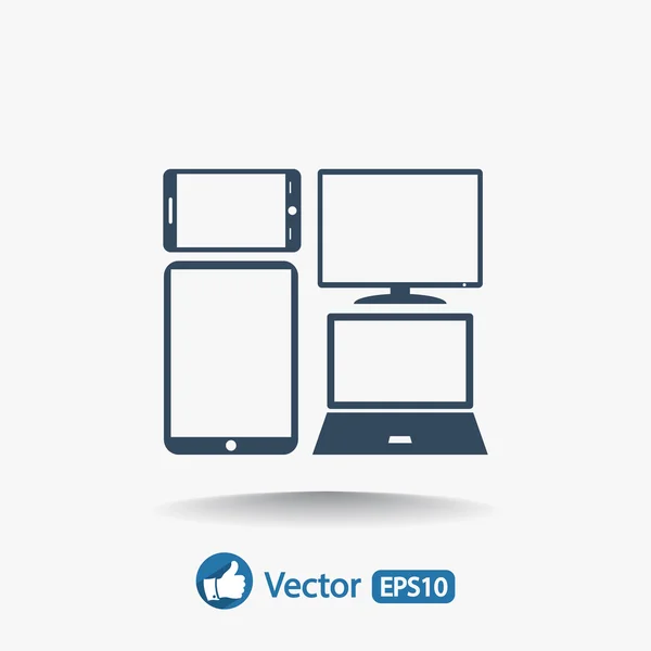 Conjunto de iconos de dispositivos electrónicos — Archivo Imágenes Vectoriales