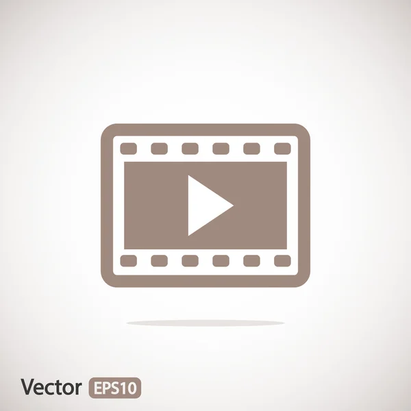 Icono de vídeo, diseño plano — Vector de stock