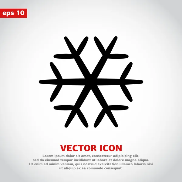 Copo de nieve icono plano — Vector de stock