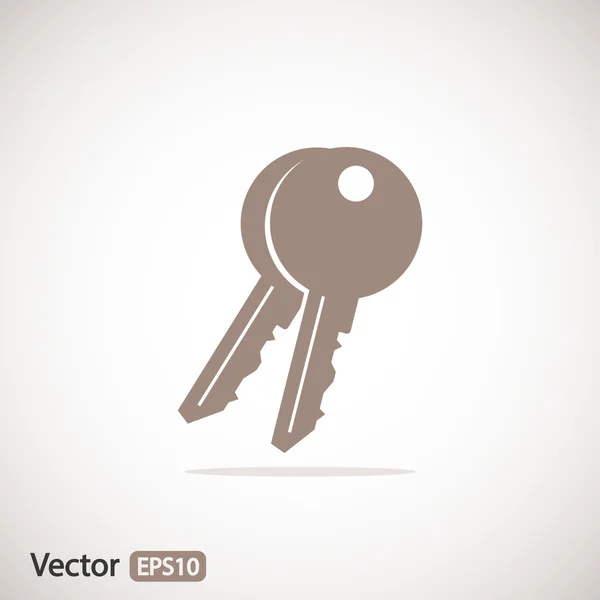 Icono clave, diseño plano — Vector de stock