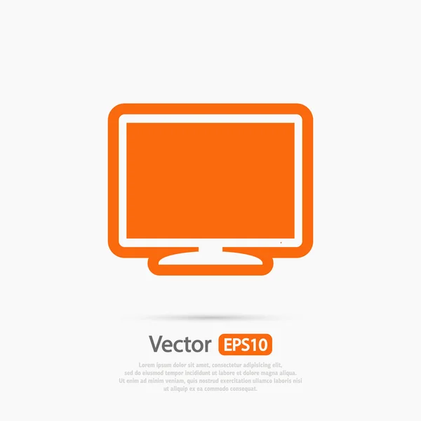 Monitor pictogram ontwerp — Stockvector