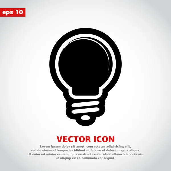 Icono de bombilla — Vector de stock