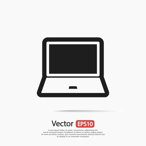 Laptop icon design — Stock Vector