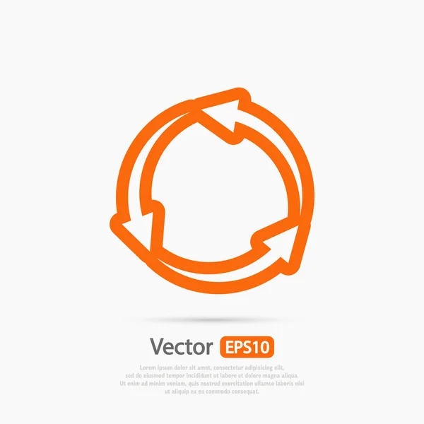 Flecha circular icono — Vector de stock