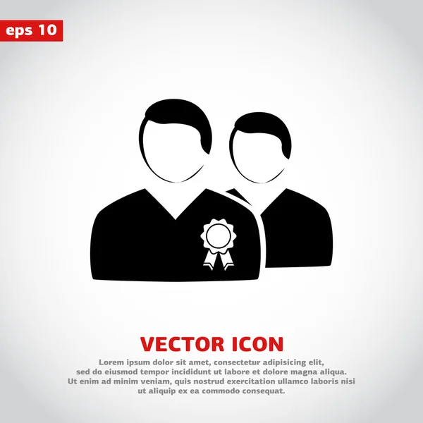 VIP-pictogram, platte ontwerp — Stockvector