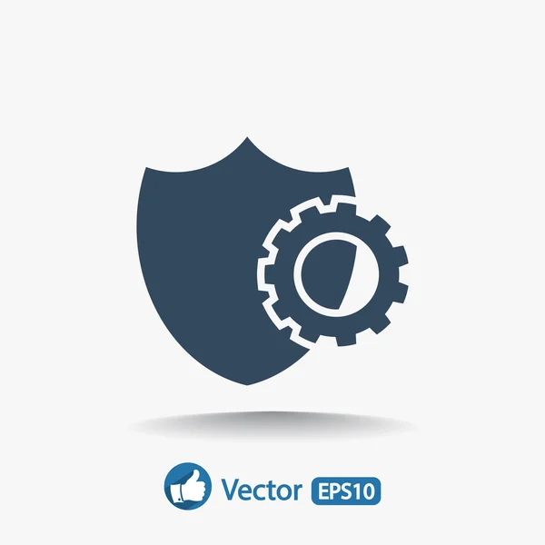 Icono de escudo, Estilo de diseño plano — Vector de stock