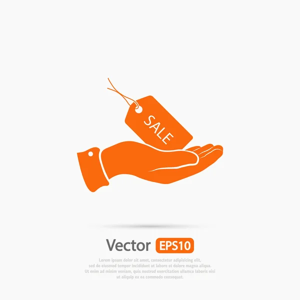 Venta Etiqueta icono diseño — Vector de stock