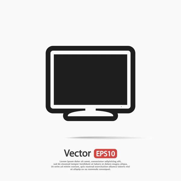 Diseño del icono del monitor — Vector de stock